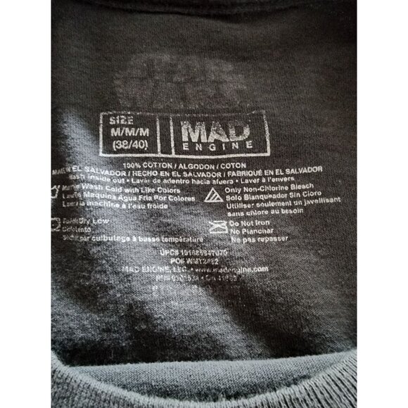 Mad Engine Star Wars Mandalorian Grogu Mens T-Shirt Size Medium Black Cotton - Picture 3 of 5